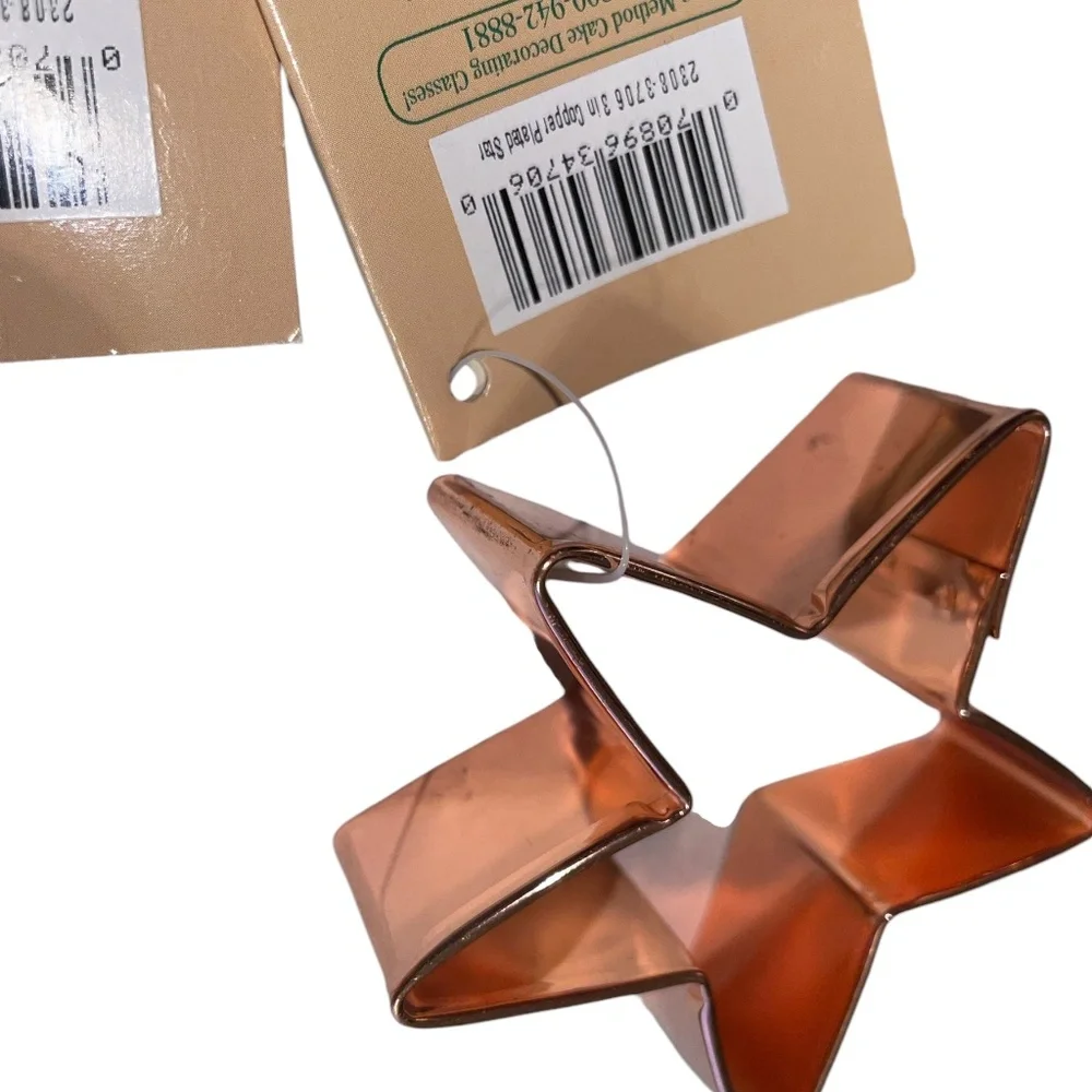 NWT Vintage Wilton Christmas Tree‎ Star Holiday Copper Clad Cookie Cutter Baking